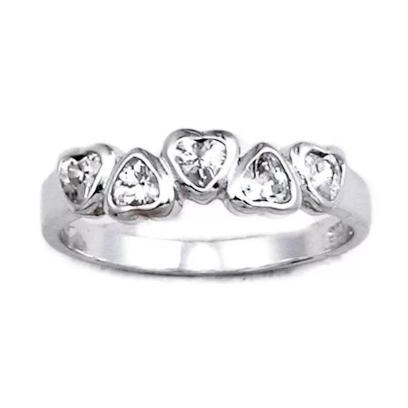 925 Sterling silver heart cz rings 4 @ teresatatum - Picture 6 of 6